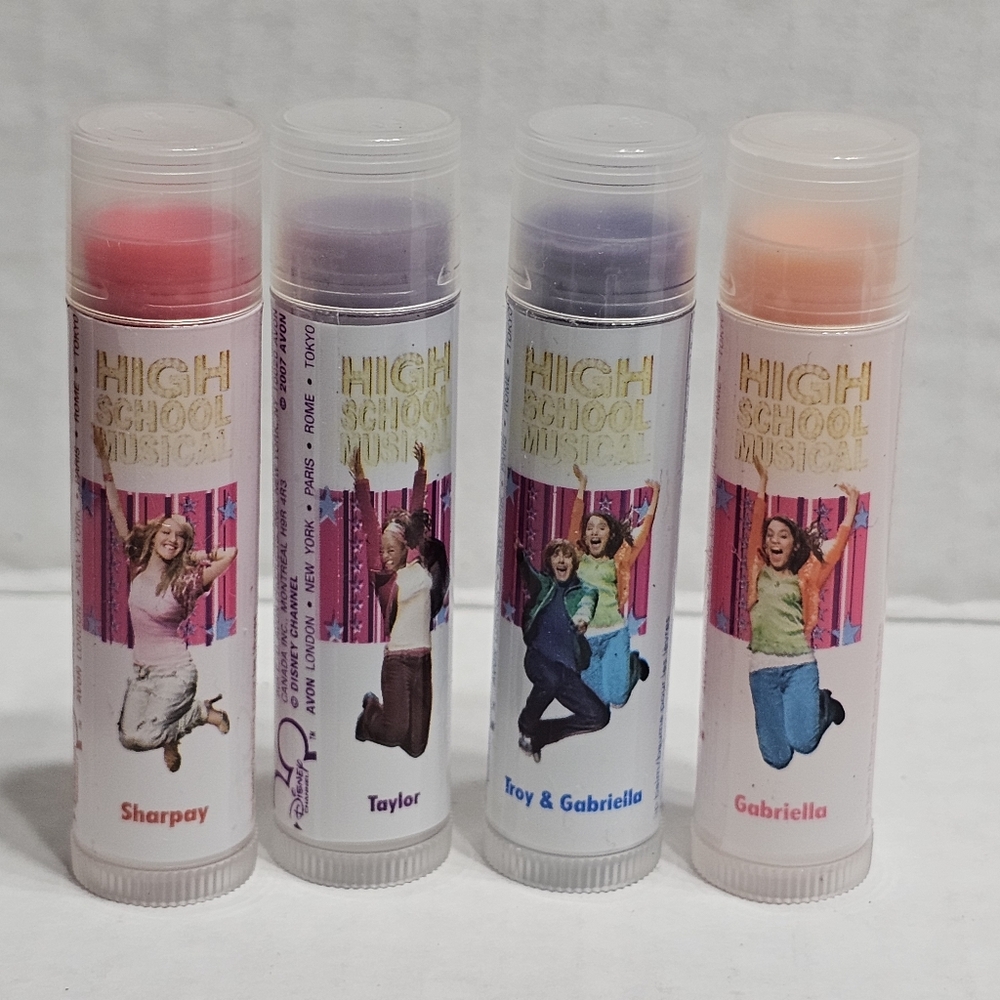 Disney HSM High School Musical Chapstick Lip Balm Lot of 4 NEW Old Stock 2007